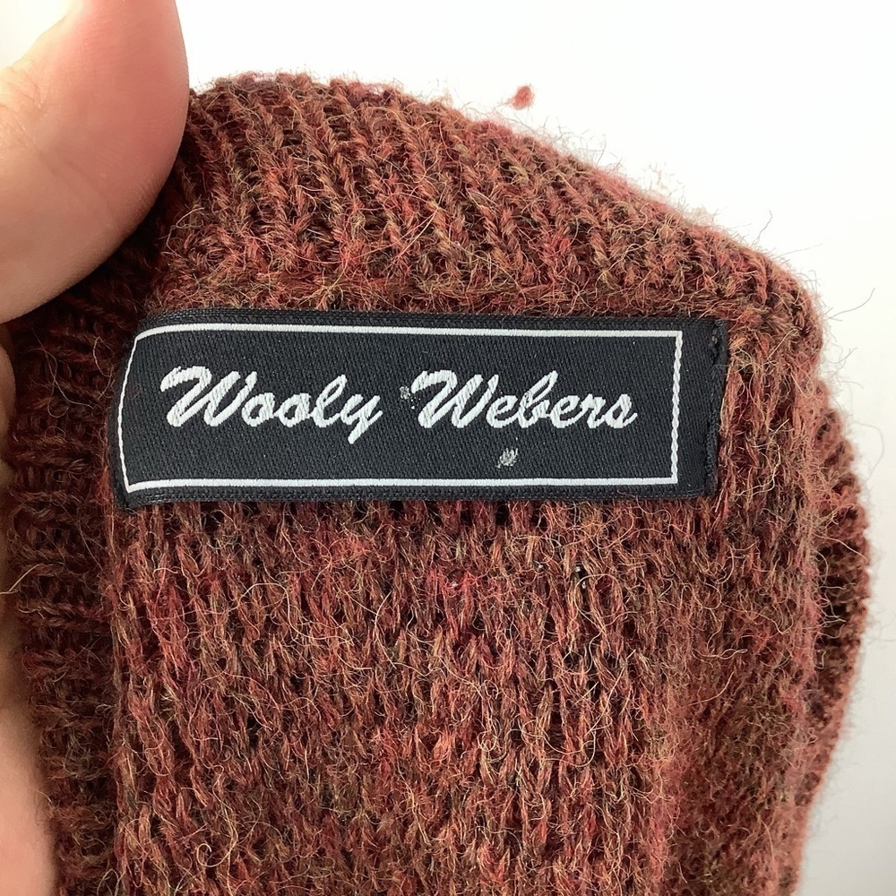 Wooly Webers Rust Colored Alpaca Open Cardigan Sw… - image 3